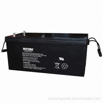 12V/200Ah Lead-acid Storage Battery with 1200 Cycles and Deep Cycle Feature for Solar/Wind System